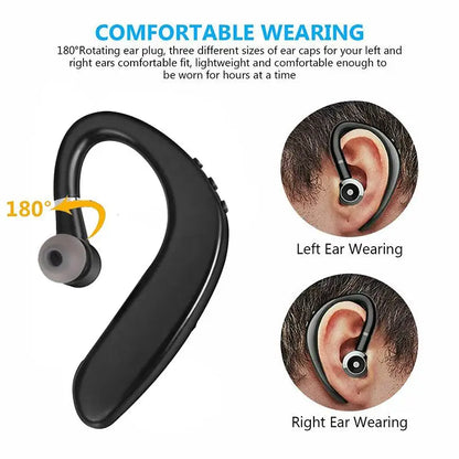 S109 Wireless Bluetooth 5.0 Universal Hook Earphones Sports Business Single Ear Headset Handsfree headphones With Mic Smartphone