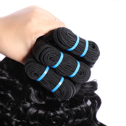 PerisModa Water Wave Bundles For Women Peruvian Weaving Virgin Human Hair Extensions Wet and Wavy Human Hair Bundles 1/3/4 Pcs