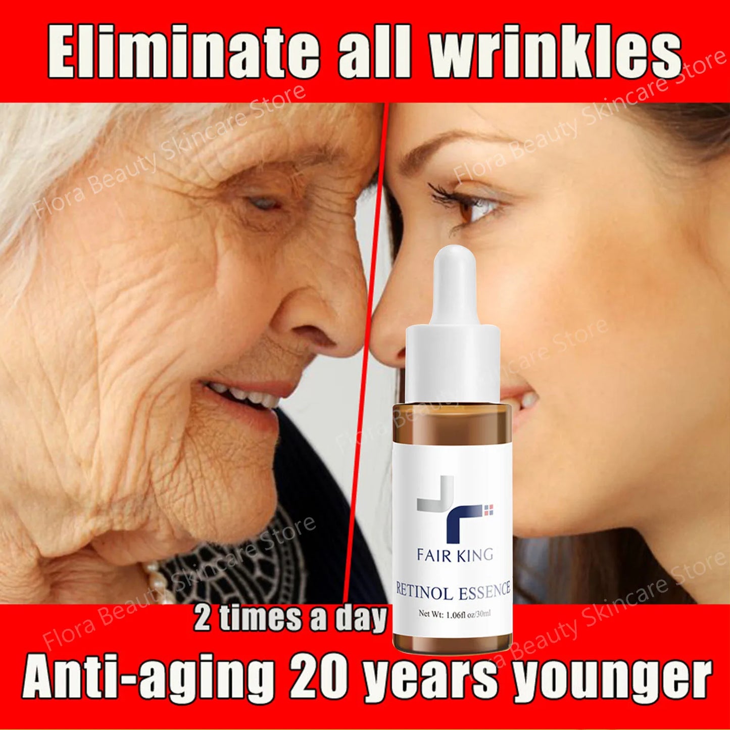 Retinol Wrinkles Remover Face Serum Lifting Firming Anti Aging Essence Fade Fine Lines Moisturizing Brightening Beauty Skin Care
