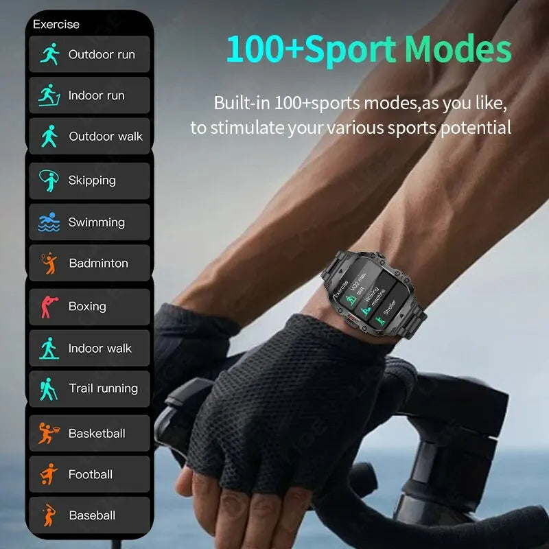 LIGE New Smart Watch 1.96 Inch Screerts Fitness