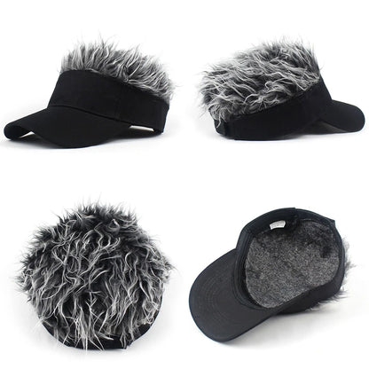 2023 Men Women Baseball Cap With Spiked Hairs Wig