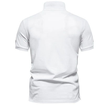 2024 New Summer 100% Cotton Polo Shirt for Men Brand Mens Polos