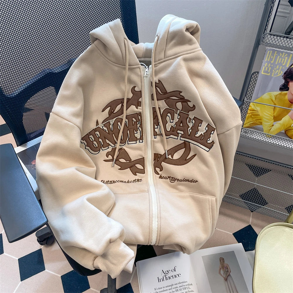 Zip Up Hoodie Women Men 2023 Y2k Kawaii HaraHip