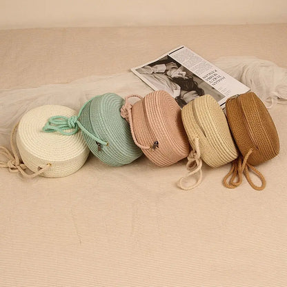 Fashion Handmade Straw Bag Women Girl