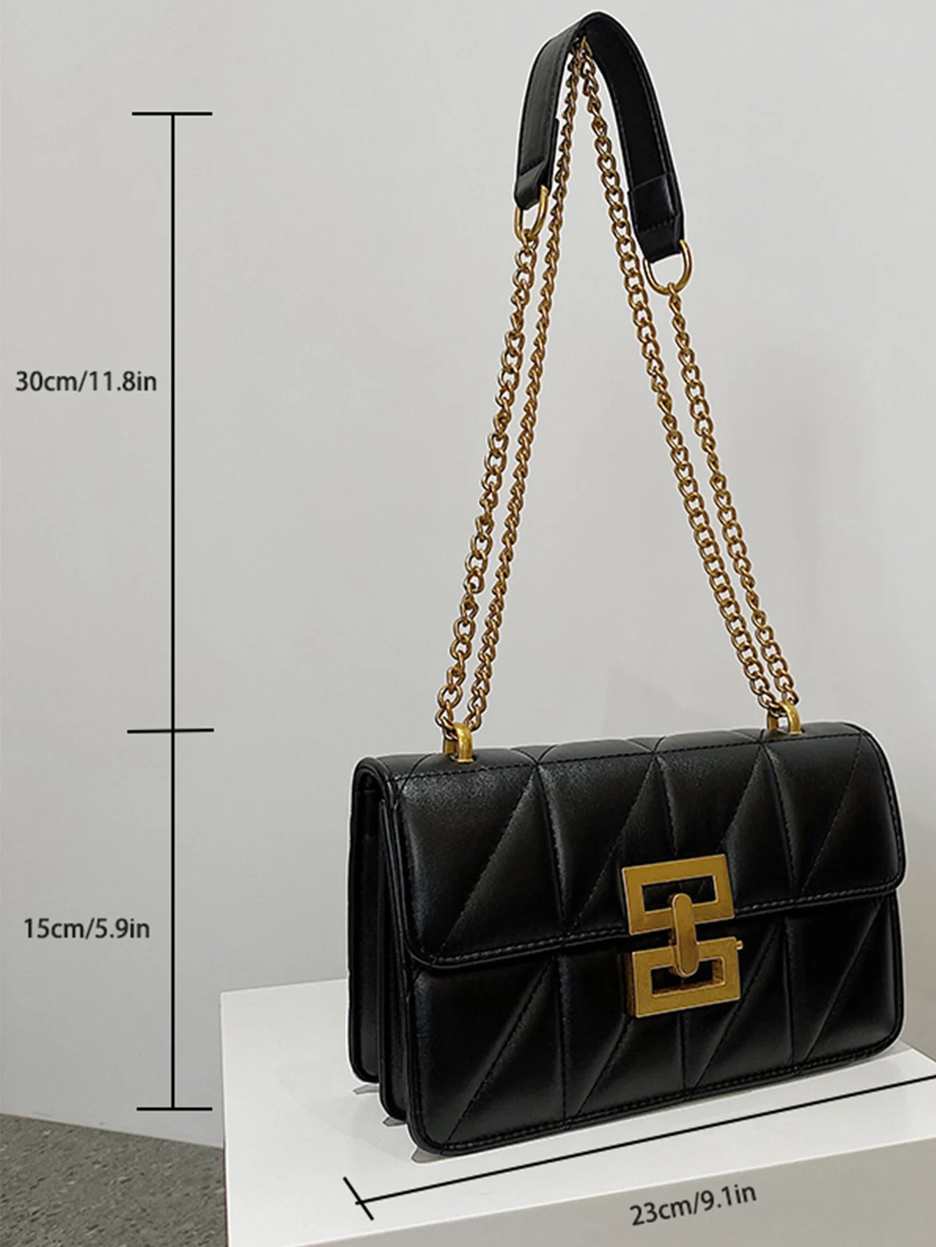 Diamond-Shaped Embossed Fashion Chain For Female