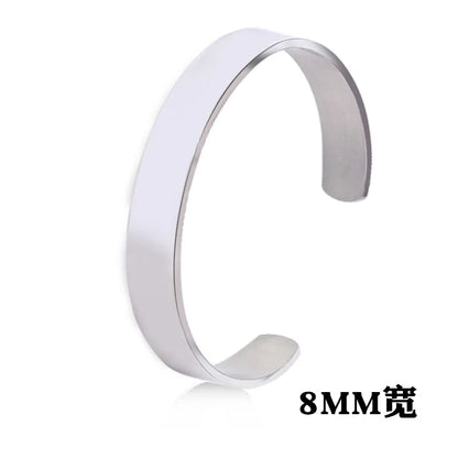 New Classic Simple Men Bracelet Open Adjustable Glossy