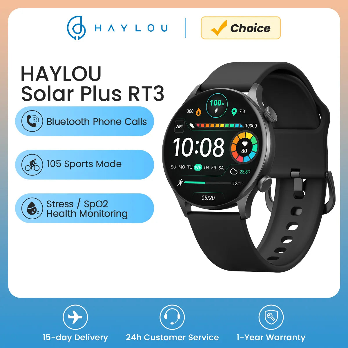 HAYLOU Solar Plus RT3 Smart  Sport Watch