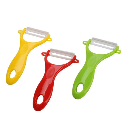 LMETJMA Ceramic Peeler 4 Color Vegetable Fruit Peeler