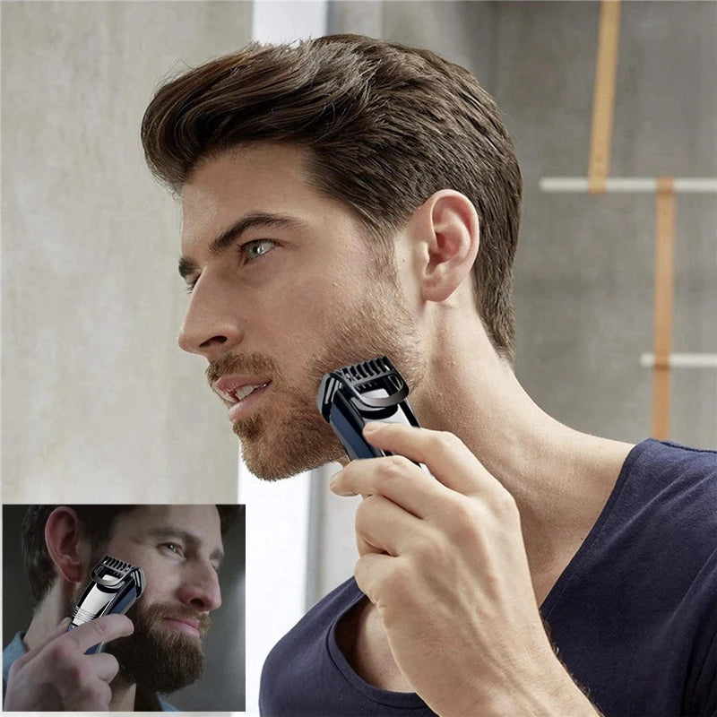 Kemei 0.5-10mm Adjustable Beard Hair Clipper Face Hair Cutting Machine