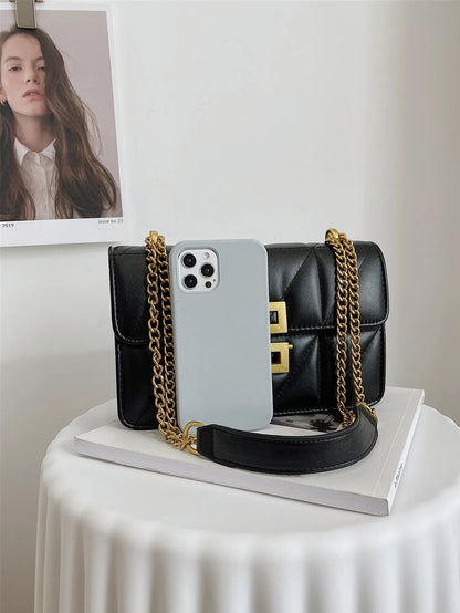 Diamond-Shaped Embossed Fashion Chain For Female