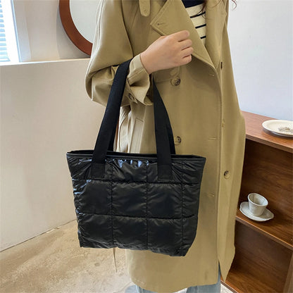 Fashion Tote Handbags Soft Rhombus Bags for Women