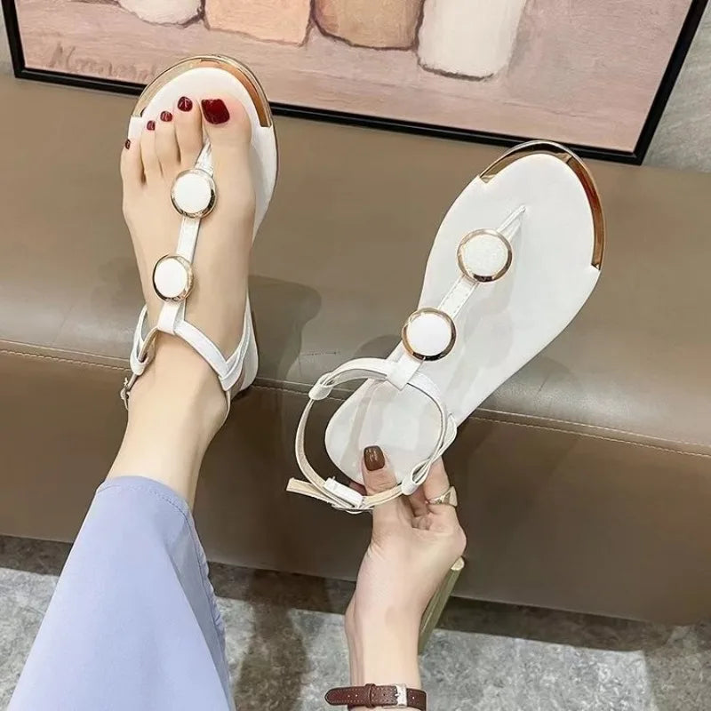 Europe and The United States Large Size Flat Casual  Women Sandals