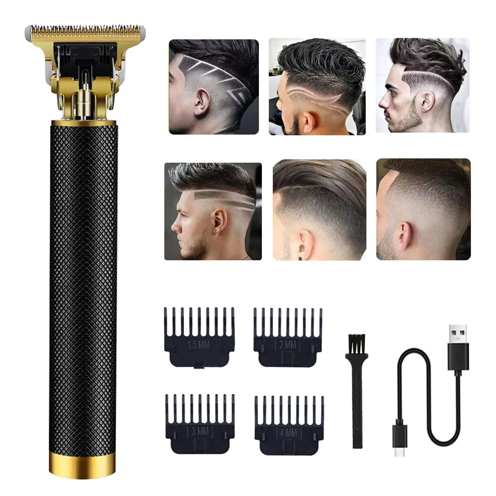 Professional Electric Rechargeable Hair Clipper Machine Beard Trimmer