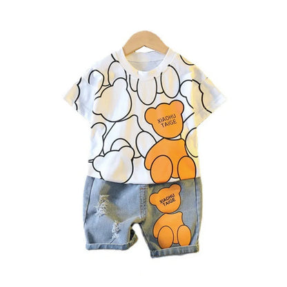 New Summer Baby Girls Clothes Suit Chts Toddler Casual Costum