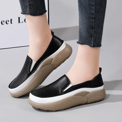 Women Shoes Flats Leather Sneakerotwear Fashion