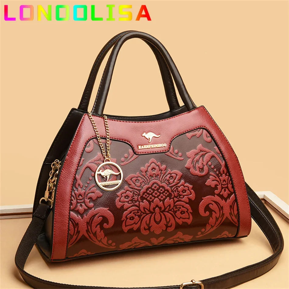 Casual Tote Luxury Leather Handbags Purse Women Bag