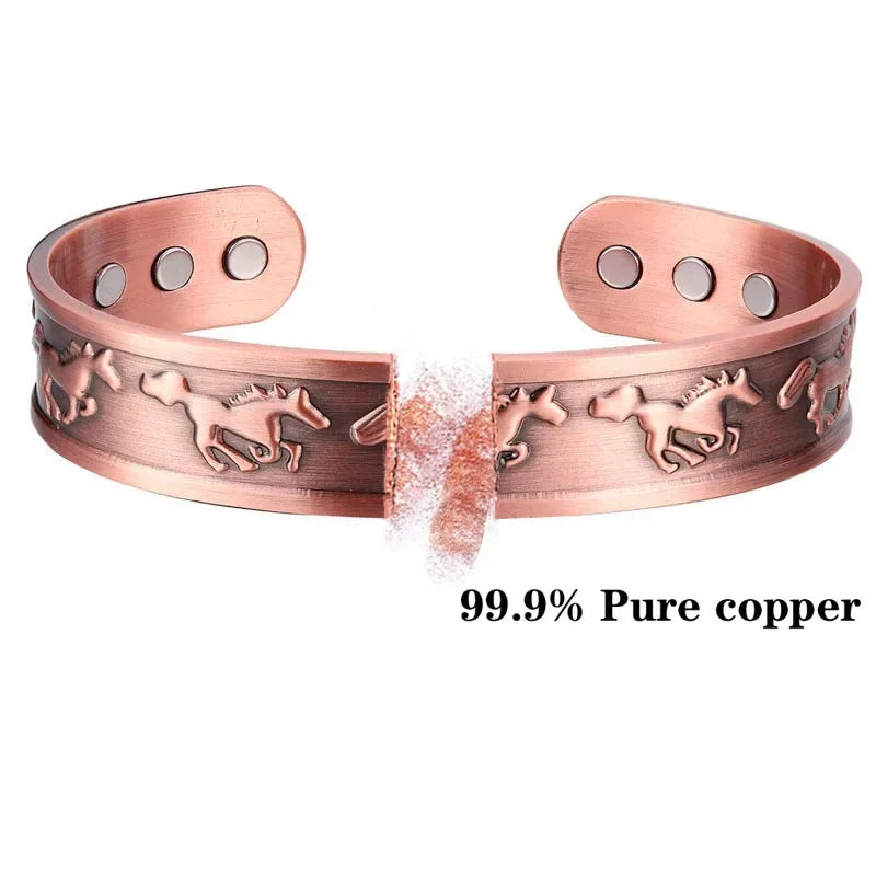 Pure Copper Magnetic Bracelet Men Arthritis Adjustable