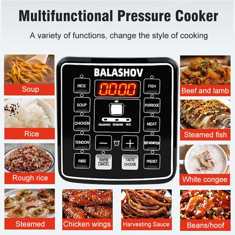 5L Multifunction Electric Pressure Cookers Soup