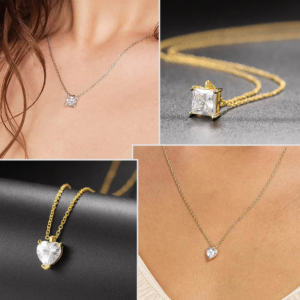 Waterdrop Crystal Pendant  Choker Chain on Neck Accessories Jewelry