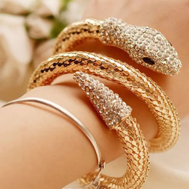 2022 new snake-shaped bracelet punk exaggerated fashion