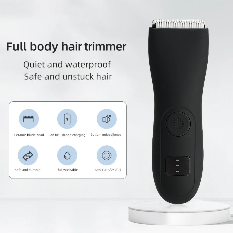 Mens Body Hair Trimmer for Men Balls Women Lady Shaver