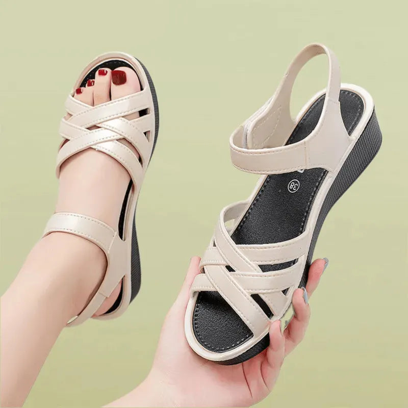 Sandalias de tacón de 4cm para mujer, zapatos