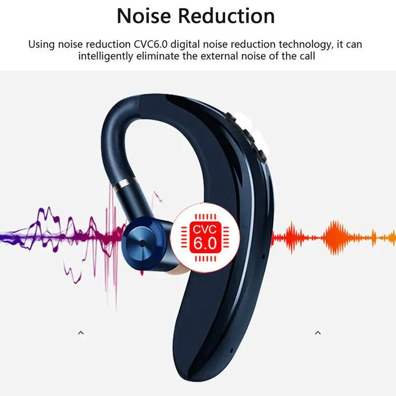 S109 Wireless Bluetooth 5.0 Universal Hook Earphones Sports Business Single Ear Headset Handsfree headphones With Mic Smartphone