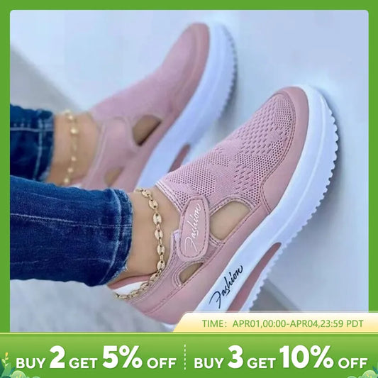 Womens Casual Sneakers Shoes Female Platform Shoes Ladies Shoes Mesh Breathable Comfort Tennis Women Shoes