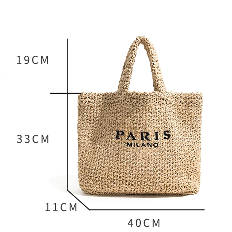 Fashion Large Capacity Straw Tote Bag 2024