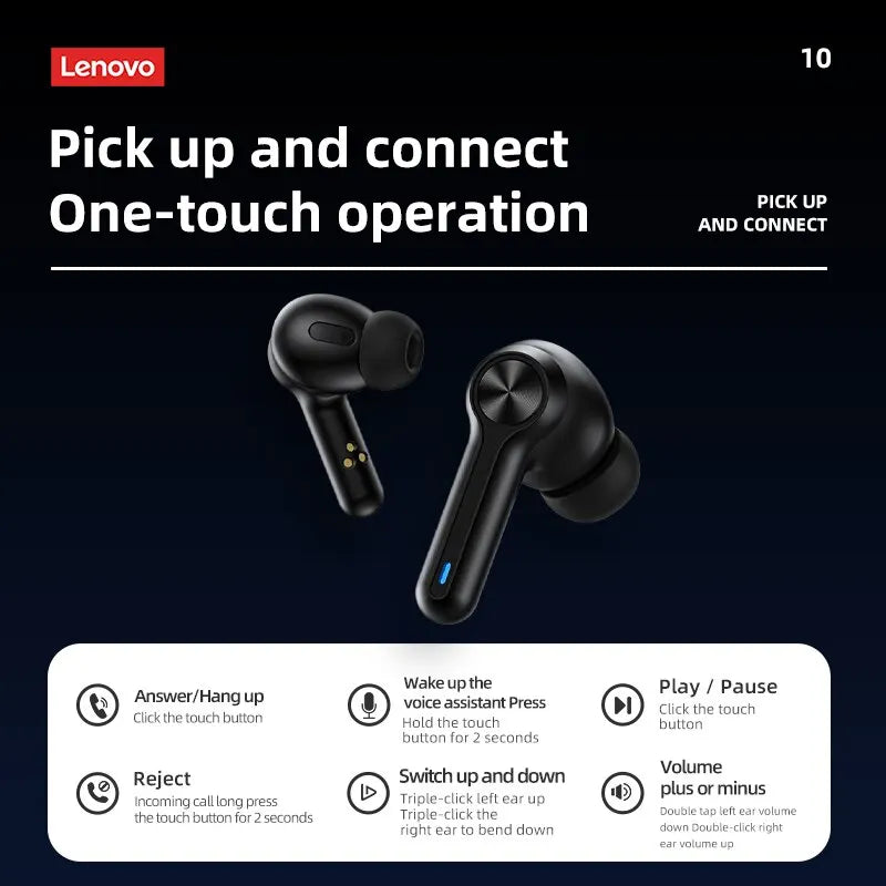 Lenovo LP3 Pro Earphones  Battery Headphones