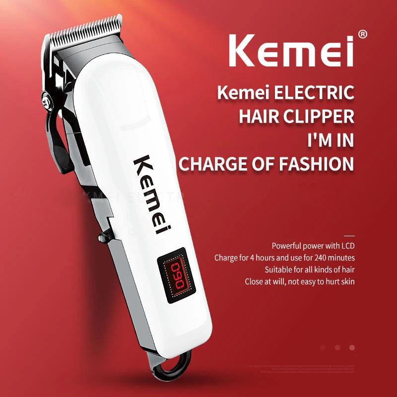 Kemei Professional hair clipper cordless hair trimmer beard