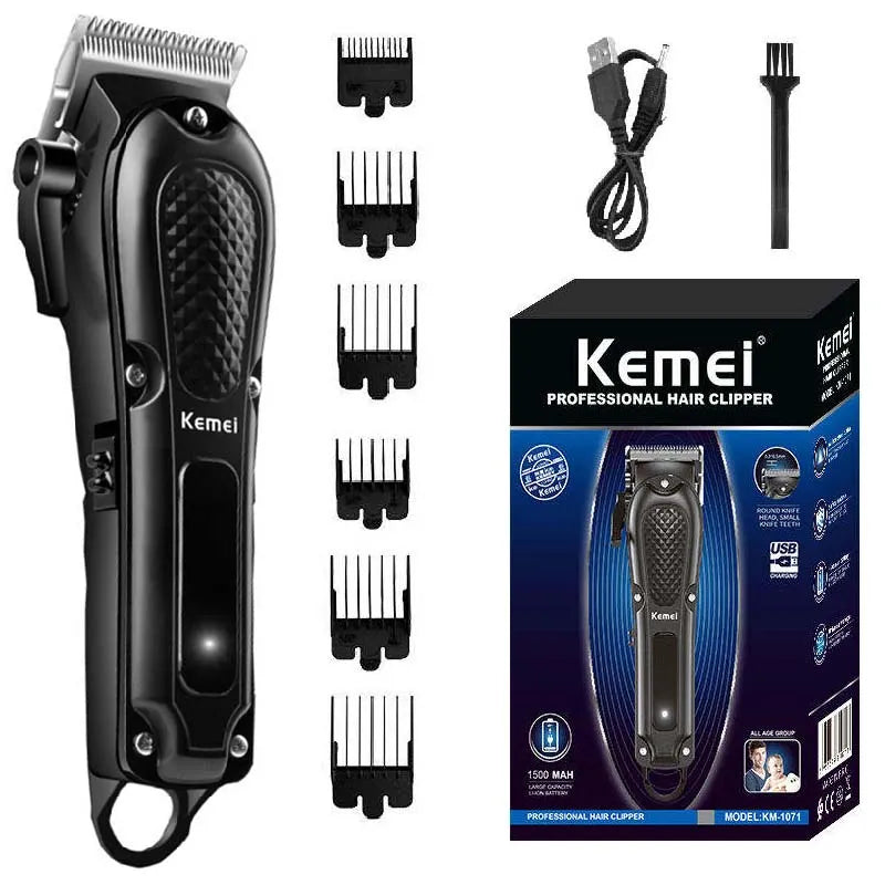 Kemei rechargeable hair clipper cordless beard hair