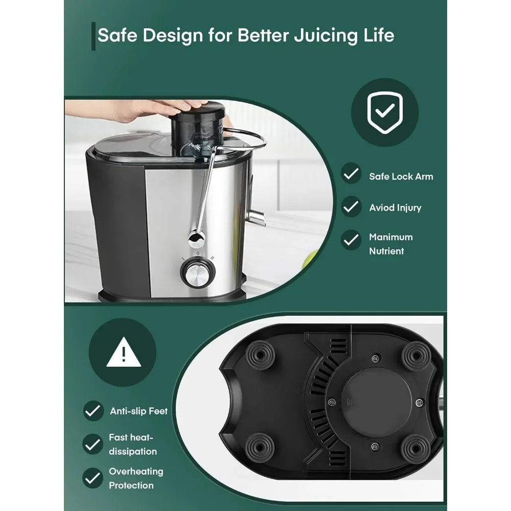 Juicer Machines with Anti-drip & Anti-slip Function,