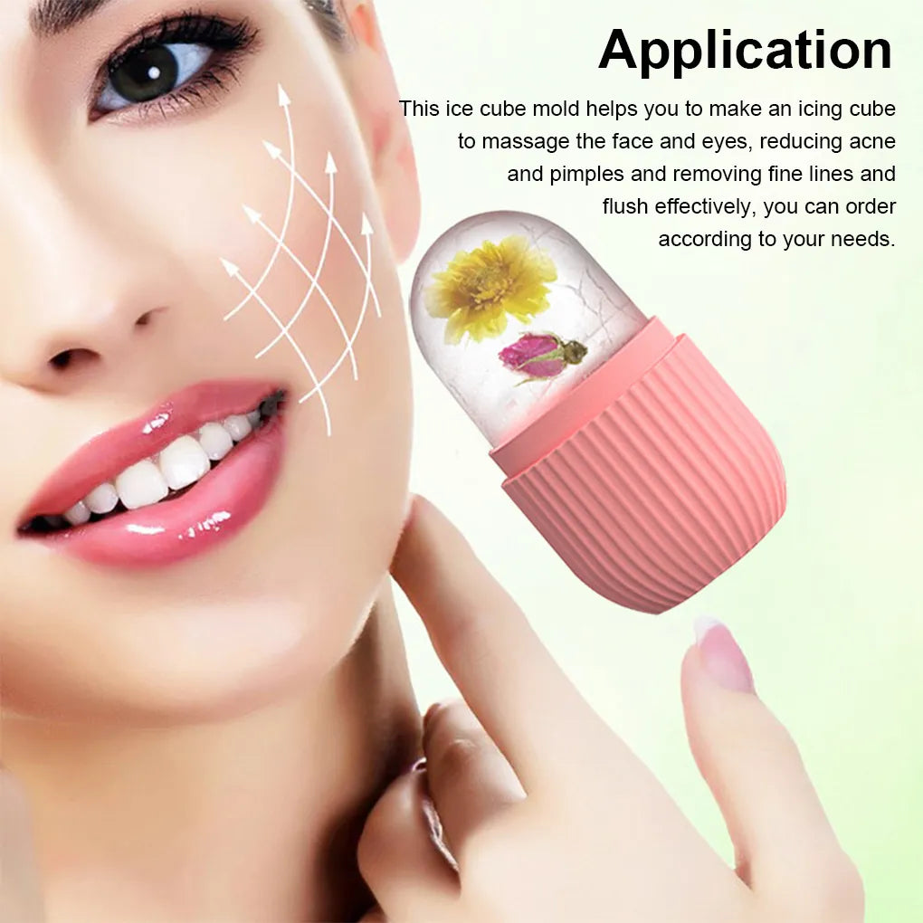 Facial Ice Cube Mold Silicone Freezing Beauty