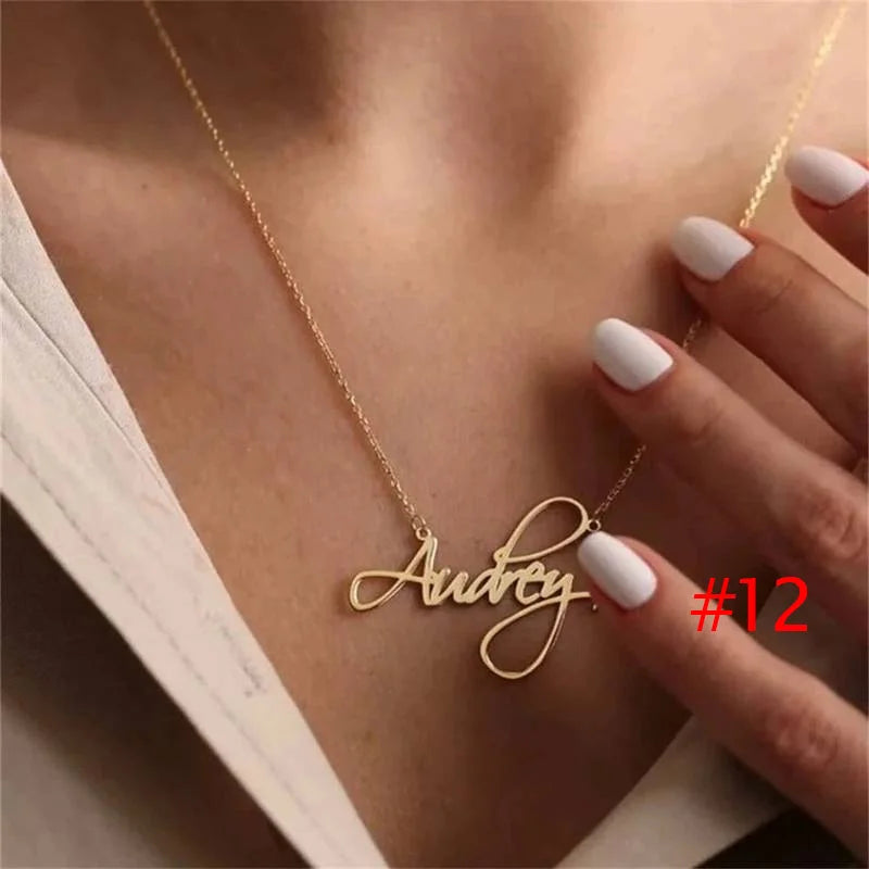 Customized Name Necklace for Women Golte Pendant