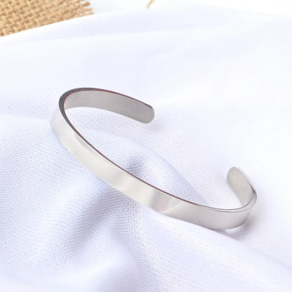 New Classic Simple Men Bracelet Open Adjustable Glossy