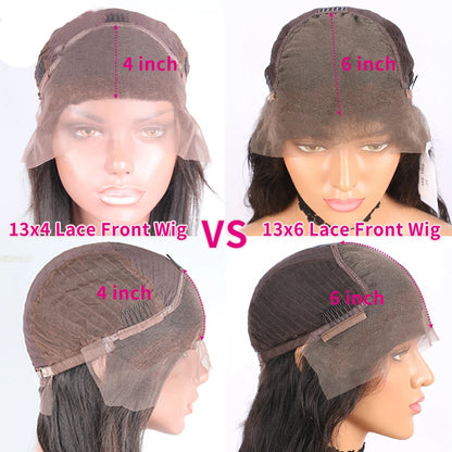 13x6 HD Lace Frontal Human Hair Wigs Malaysian Straight Pre Pln