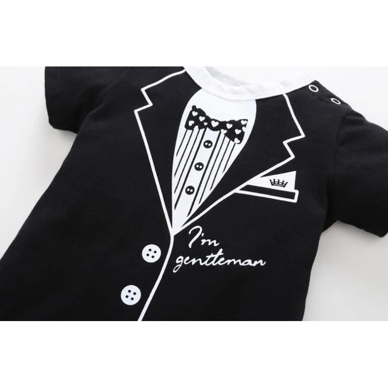 Newborn Baby Clothing Summale Bebe Body Clothes Tie Print Short Sleeve