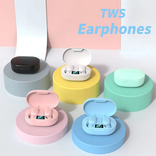 TWS Bluetooth Wireless Earphone, Headphone, Stereo Headset, SportEarbuds, Microphone with Charging Box for Smartphone E6S