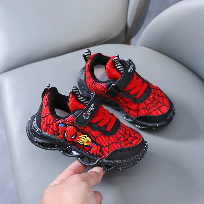 Disney LED Casual Sneakers Red Black For Spring