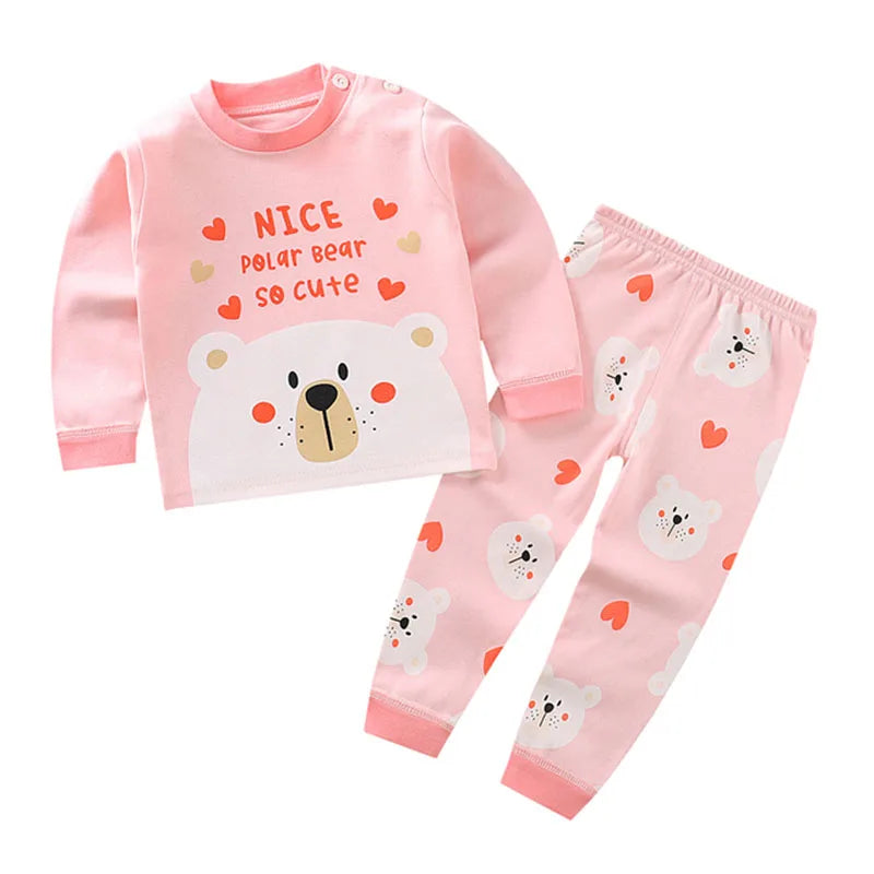 Children Kids Clothes Sets  Boys Girls Suit Pajama Sleepwear