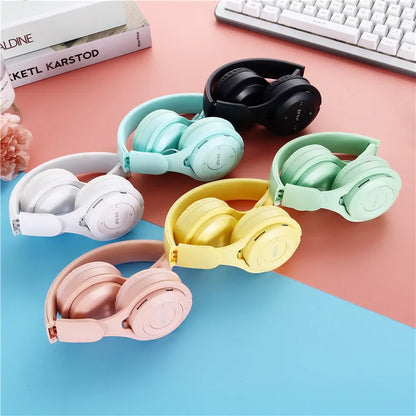 Macaron Headphones Kids  with Mic Gamer Girl Gift