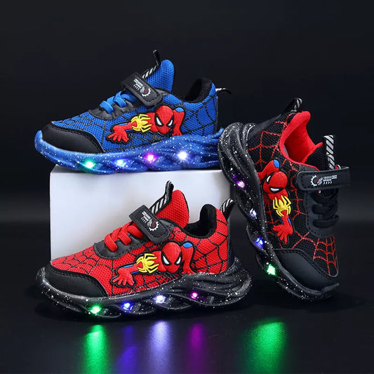 Disney LED Casual Sneakers Red Black For Spring