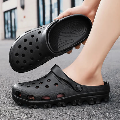 Large Size Men's Slippers with Holes Men's Home