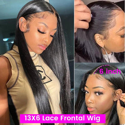 HD Lace Front Human Hair Wigs Straight 13x4 13x6