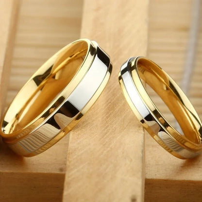 Fashion Simple Stainless Steel Couple Ring Men and Women's