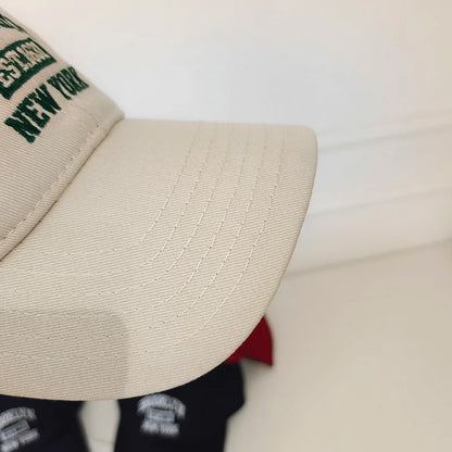 Soft Cotton Letter Embroidered Bd Brim Visor Hats Unisex