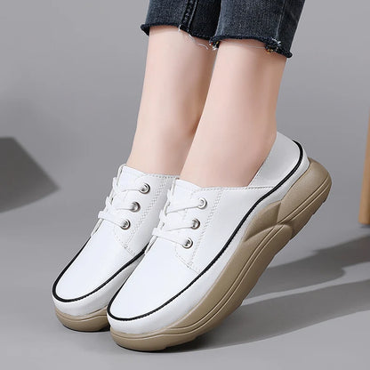 Women Shoes Flats Leather Sneakerotwear Fashion