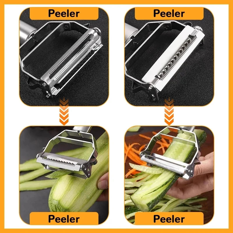 Kitchen Vegetable Peeler Stainless Steel Melon -Function Fruit And Vegetable Peeler