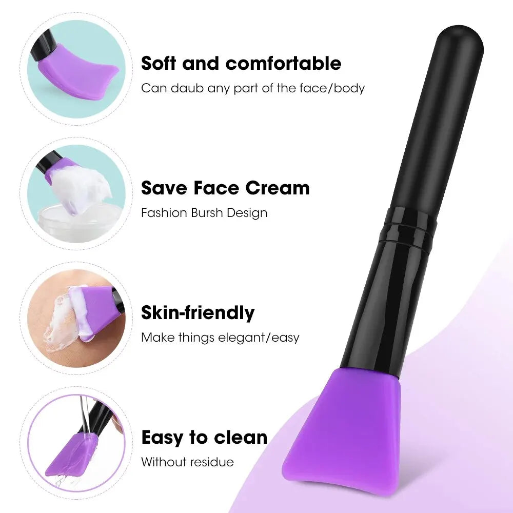 2PCS Silicone Facial Mask Brush DIY Film Adjusting Beauty Tool